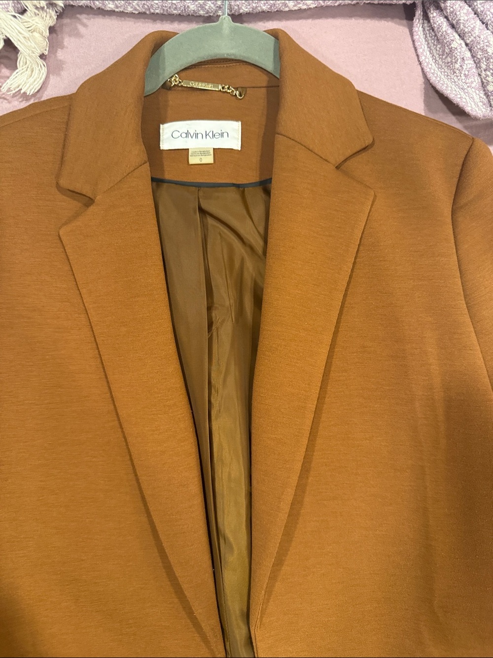 Calvin Klein Women's Rust-Tone Tailored Blazer
